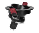 Support Spot GU10/MR16 Encastrable Rond Orientable Aluminium Noir