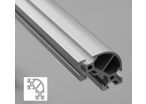 Profilé aluminium arrondi en L 40x40x20 - fente de 6 mm