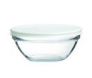 Saladier empilable Arcoroc en verre trempé + Couvercle 126X54mm 38.5CL (X12) Firplast