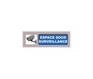 Plaque signalisation PVC imprimée - ESPACE SOUS SURVEILLANCE