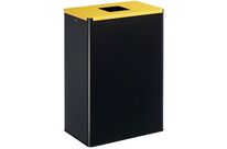 Manutan Expert - Poubelle de tri intérieur plastique 60 L Gris/Jaune - Métal - Tri sélectif - Éco-responsable