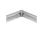 Connecteur d'Angle pour Profilé Aluminium Plinthe Couleur Argenté