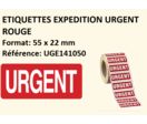 Etiquette envoi urgent rouge lettre, enveloppe, pochette