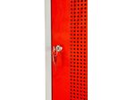 Vestiaire métallique 4 portes rouges perforées MW Tools KL40R