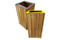 Poubelle urbaine ouverte en bois | Wood Open