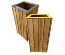 Poubelle urbaine ouverte en bois | Wood Open