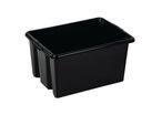 Manutan Expert - Bac de rangement recyclé 32 L Noir - Polypropylène - Gerbable et emboîtable - 50% recyclé