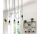 Suspension Métal Filaire Noir 200cm pour ampoule E27