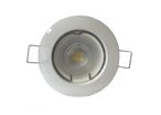 Pack de  10 - Kit Spot LED GU10 encastrable Rond BLANC avec une ampoule 8W - Blanc Chaud 2300K