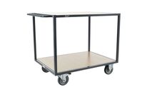 Chariot 2 Plateaux Bois 1400x800 Mm - 500 Kg - Roues Tpr