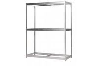 RAYONNAGE de Stockage métallique2000x2400x600mm structure bleu/orange résistance 400 kg / niveau 3 niveaux sans tablette en kit