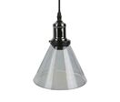 Suspension Verre Fumé en Entonnoir pour Ampoule E27 - Ambré