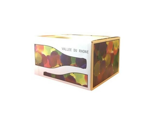 Caisses de vin en carton ondulé avec décor générique 