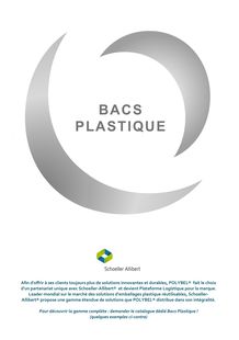 PRÉSENTATION BACS PLASTIQUE IPL SCHOELLER