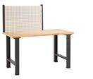 Établi plateau bois L.1500mm et pieds en métal + panneaux porte-outils L.1000 mm