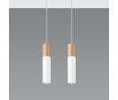 Suspension 2 Lampes Bois pour Ampoule GU10 - Noir