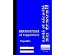 ETABLISSEMENTS ADMINISTRATIFS - Registre des observations et suggestions de SANTE ET SECURITE AU TRAVAIL