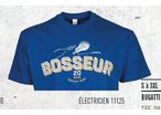 Tee-shirt Electricien Bleu-bugatti XXL