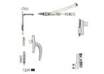 Kit Oscillo-battant complet FAPIM Galicube 1V - Portée 110 Kg - Compas 402 à 750 mm - Argent - 1330AA-G6
