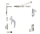 Kit Oscillo-battant complet FAPIM Galicube 1V - Portée 110 Kg - Compas 402 à 750 mm - Argent - 1330AA-G6
