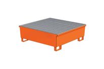 Manutan Expert - Bac de rétention conique 4 fûts - 440L Orange - Acier Époxy - 10 ans Garantie