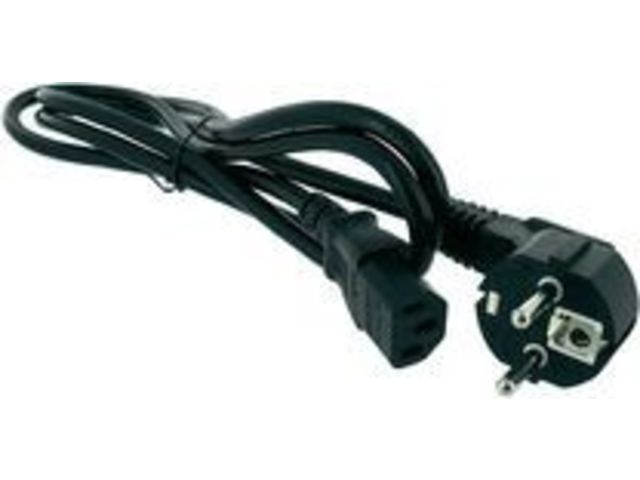 Cordon d'alimentation secteur avec connecteur - IEC13 - schuko - noir - 1.80M