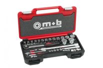 Coffret à Douilles 1/4-1/2 Mousse - 33 Pièces