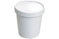 Pot à soupe carton blanc 360ml / 12oz avec couvercle (x250) Firplast