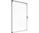 Manutan Expert - Vitrine d'affichage intérieure 1 porte - 720x674mm Blanc - Magnétique - 6 feuilles A4 - Aluminium