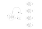 Pack de 5 - Spot LED étanche encastrable 6W Dimmable CCT BLANC IP65