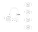 Pack de 5 - Spot LED étanche encastrable 6W Dimmable CCT BLANC IP65