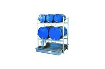 Rayonnage 800 pour 3 fûts de 60 litres ou 2 fûts de 220 litres - Pour huiles, lubrifiants -