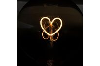 Ampoule E27 LED Filament Coeur G125 Globe Ambré