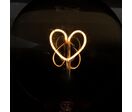 Ampoule E27 LED Filament Coeur G125 Globe Ambré