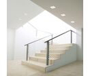 Support Spot GU10 LED Rond Blanc 110mm Orientable