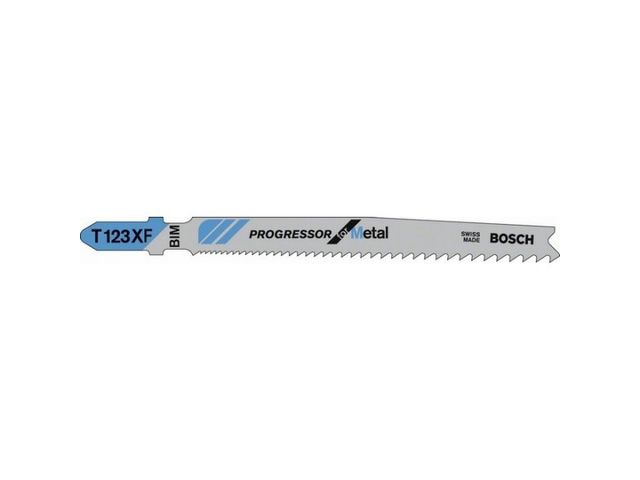 Carte de 5 Lames Métal BOSCH HSS Progressor T123XF - 2608638473