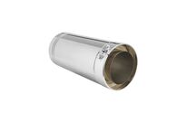 Tuyau Droit 1 m Ø 250 mm double paroi Inox 304 - pour Fioul/Gaz intérieur ou extérieur -