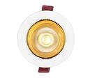 Support Spot GU10/MR16 Encastrable Rond Orientable Aluminium Blanc et Or