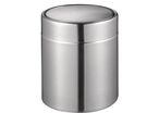 EKO - Poubelle de table Fandy Inox Argent 1.5L - Ouverture à pousser - Design compact pour bureau
