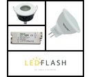 Kit spot LED étanche GU5.3 5 watt (éq. 50 watt) - Couleur éclairage - Blanc chaud 3000°K. Finition - Blanc