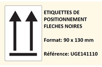 Etiquette expédition bas flèche noire