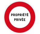Panneau propriété privée B19 Ø450mm classe 1