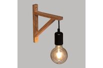 Applique Murale Bois Naturel 22.5cm pour Ampoule E27