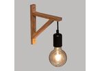 Applique Murale Bois Naturel 22.5cm pour Ampoule E27