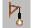 Applique Murale Bois Naturel 22.5cm pour Ampoule E27