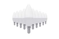 Pack de  10 - Ampoule E14 LED 8W 220V C37 180° - Blanc Neutre 4000K - 5500K