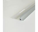 Profilé Aluminium Angle pour Bandeau LED Couvercle Blanc Opaque - 2 m
