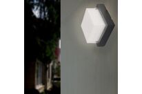 Applique Murale Noire Cube LED IP65 - Blanc Neutre 4000K - 5500K