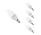 Pack de  5 - Ampoule E14 LED 8W 220V C37 180° - Blanc Froid 6000K - 8000K