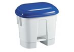 Poubelle à pédale avec couvercle bleu 30L